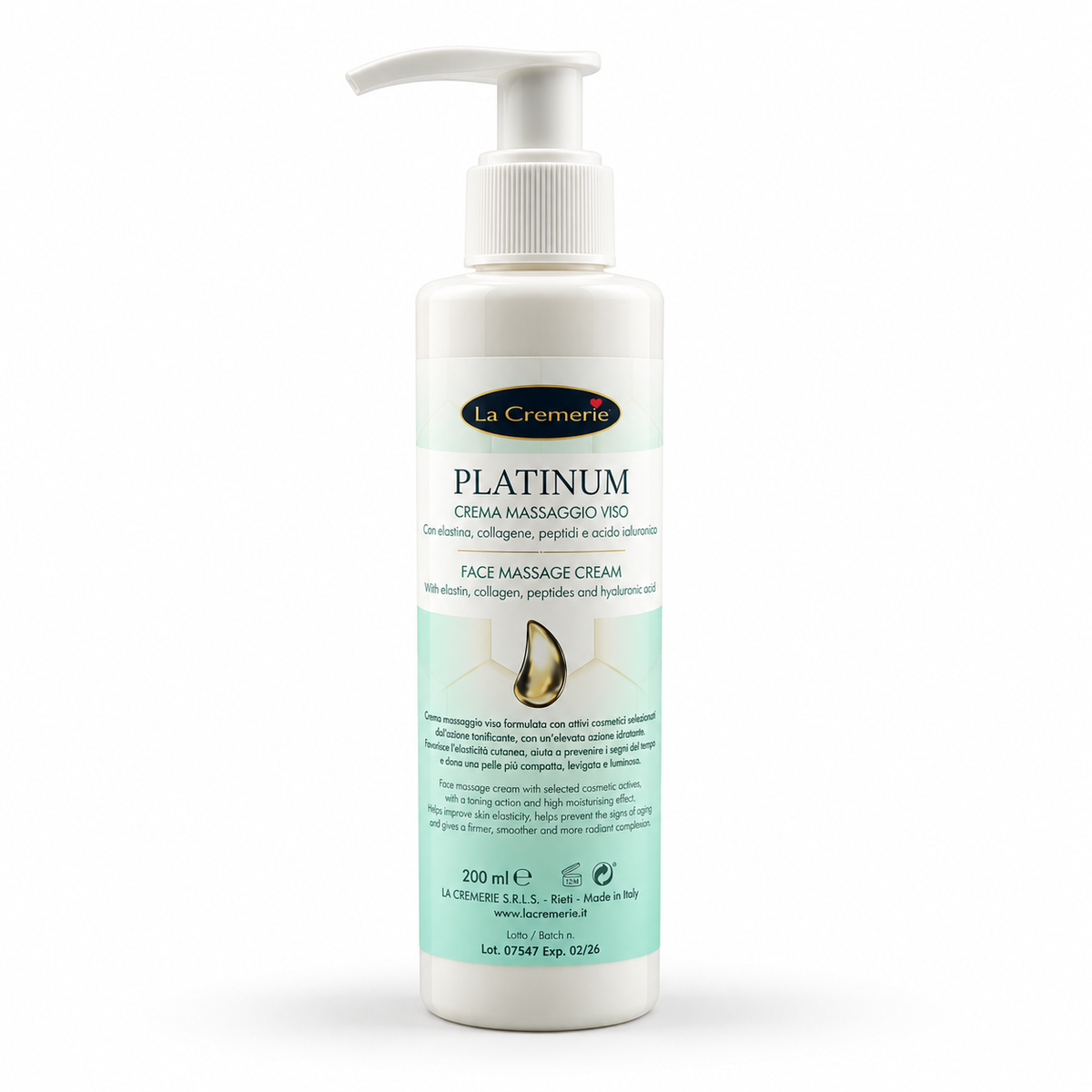 Crema massaggio viso Platinum 200ml