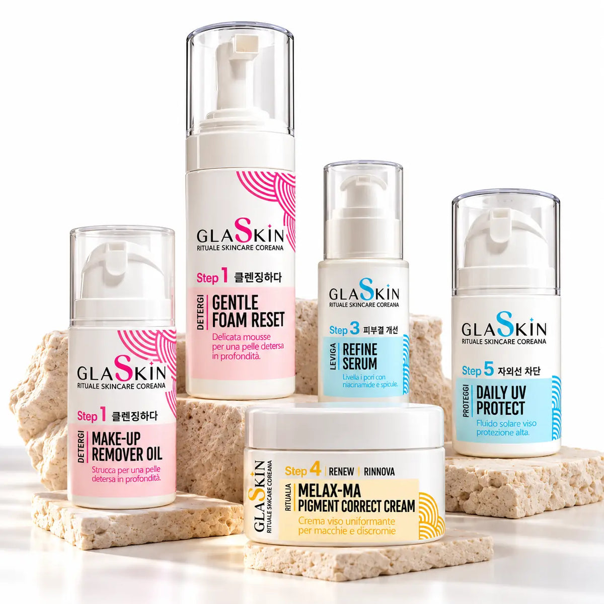 GLASKIN – Rituale Viso Macchie & Discromie | 5 Prodotti