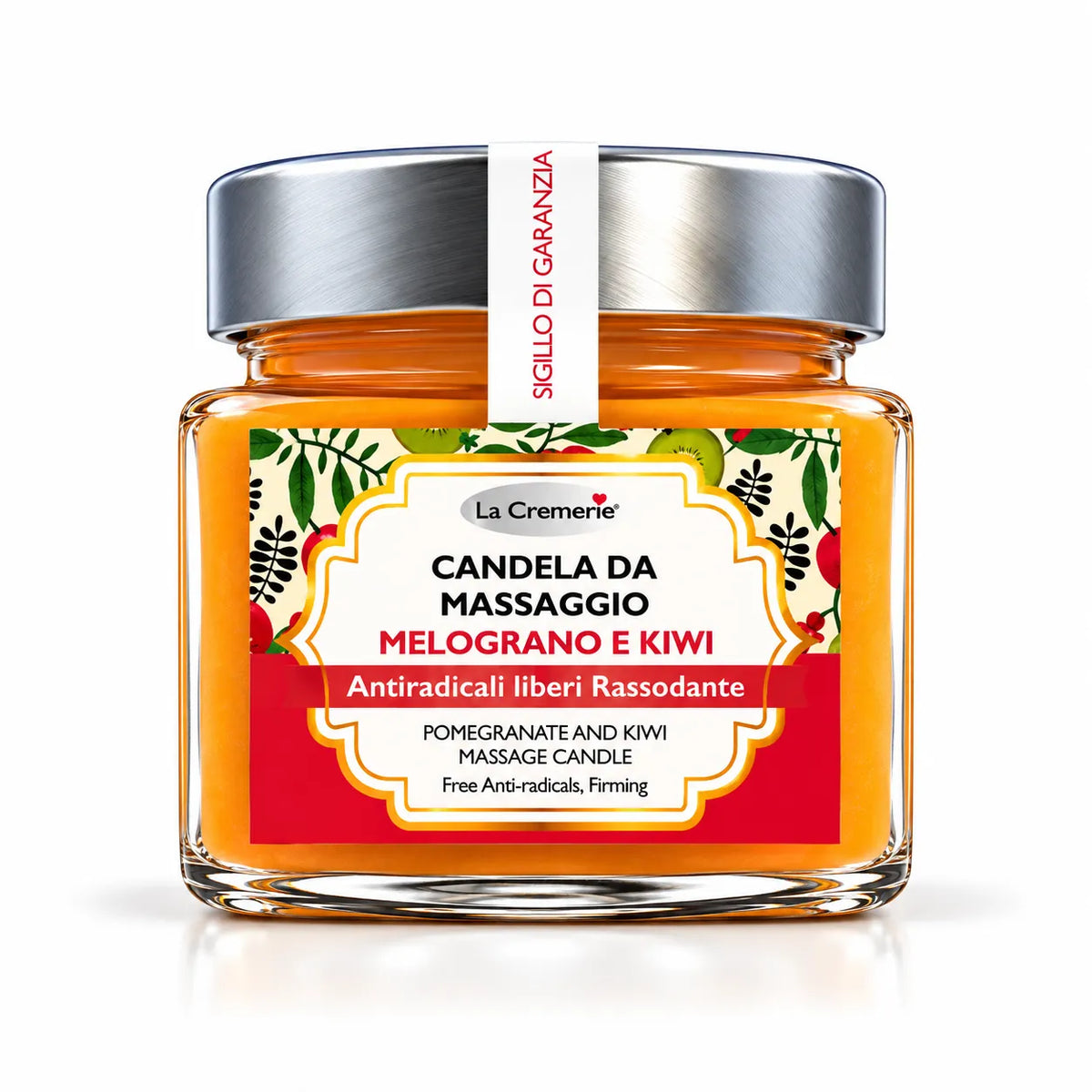 Candela da massaggio corpo Melograno & Kiwi antiossidante rivitalizzante | 200 ml