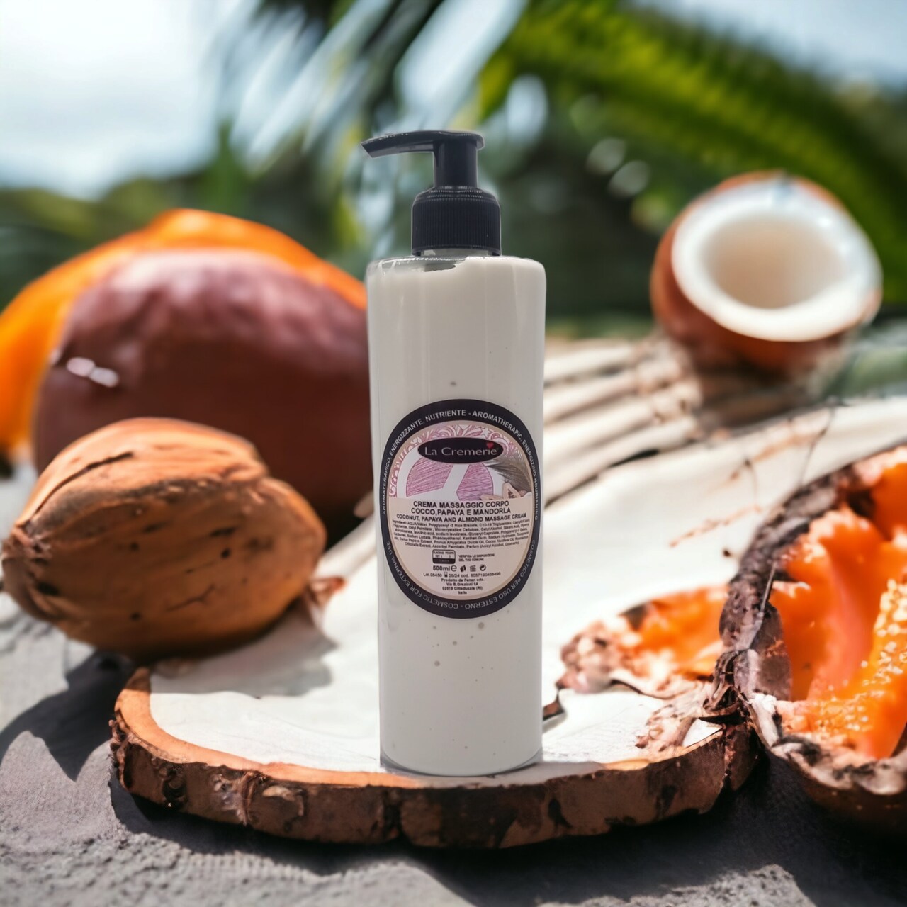 Crema massaggio Cocco, papaya & mandorla 500 ml