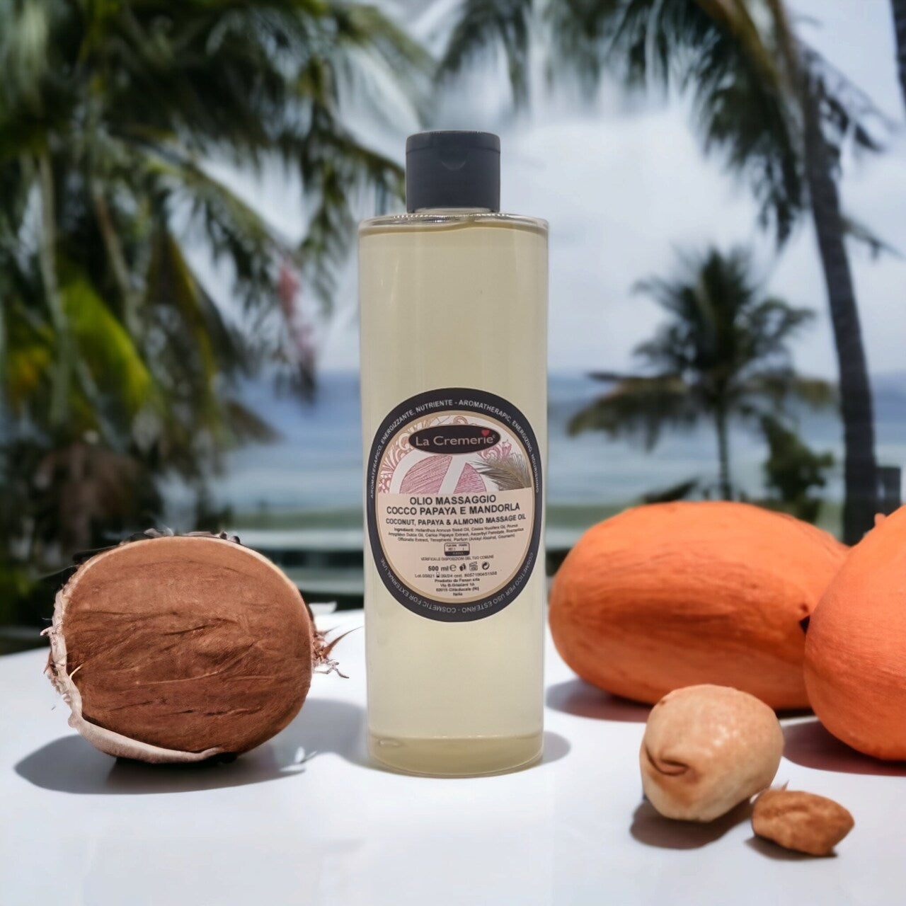 Olio massaggio Cocco, papaya & mandorla 500 ml