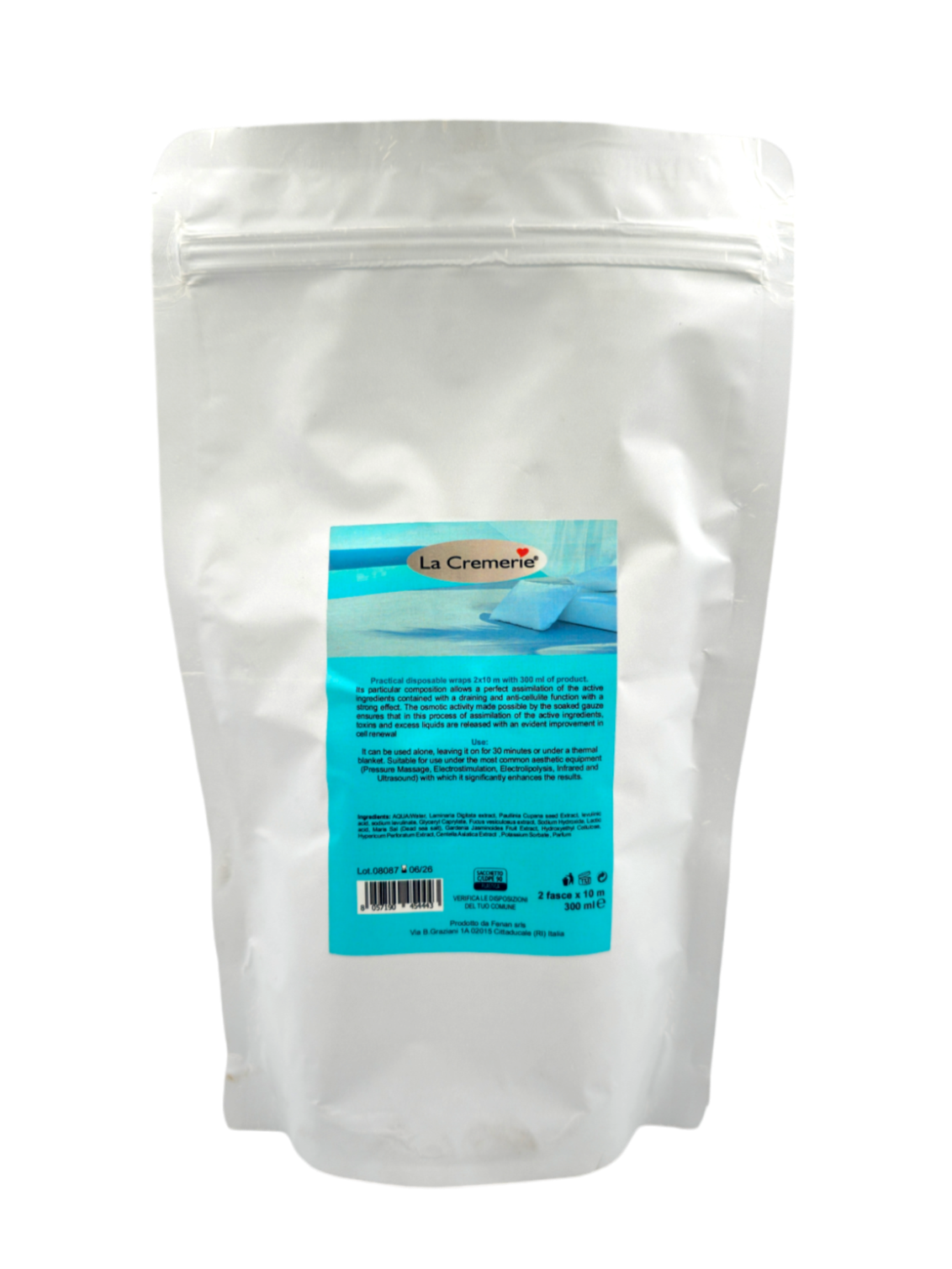 Bendaggio drenante Corpo termale in Garze 2x10metri 250ml