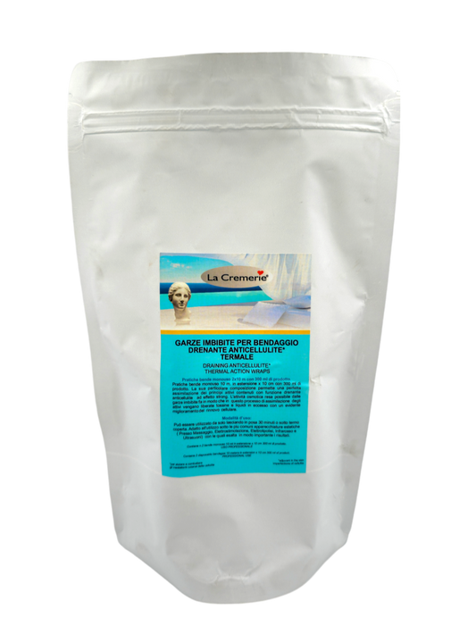 Bendaggio drenante Corpo termale in Garze 2x10metri 250ml
