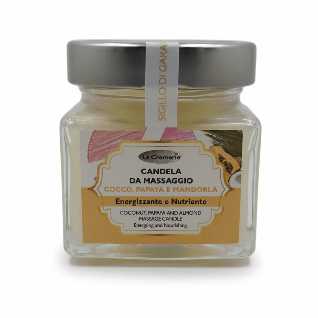 Candela da massaggio cocco papaya e mandorla 200ml