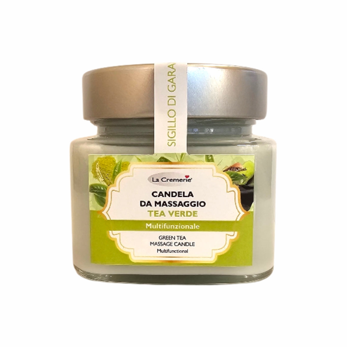 Candela massaggio corpo Tea Verde & Vitamina E energizzante rilassante | 200 ml