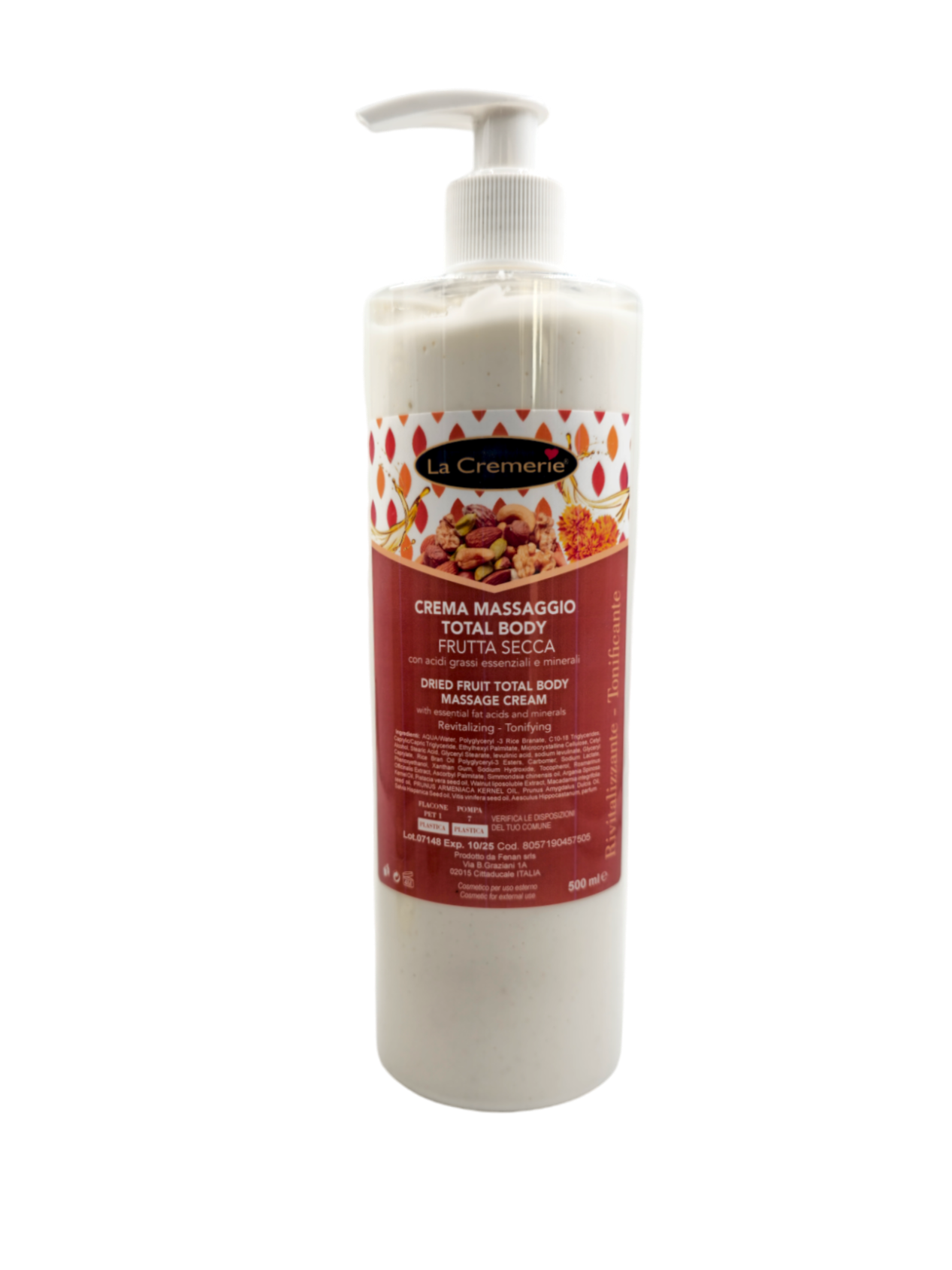 Crema massaggio Total body Frutta secca 500ml