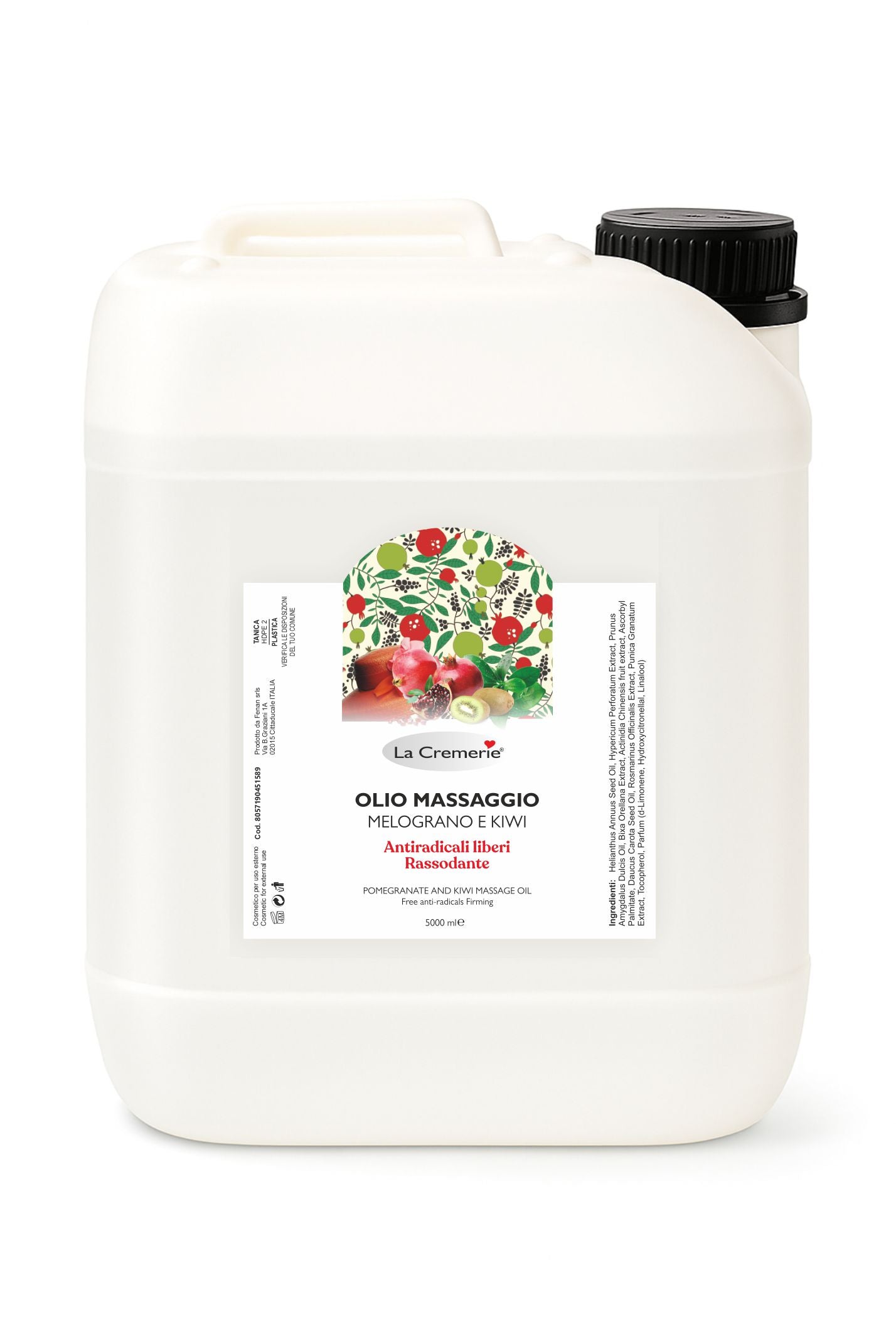 Tanica olio massaggio Melograno & Kiwi 5 litri