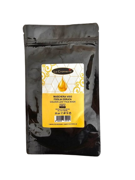 Maschera Viso Foglia Oro 8cmx8cm 20 fogli dorati