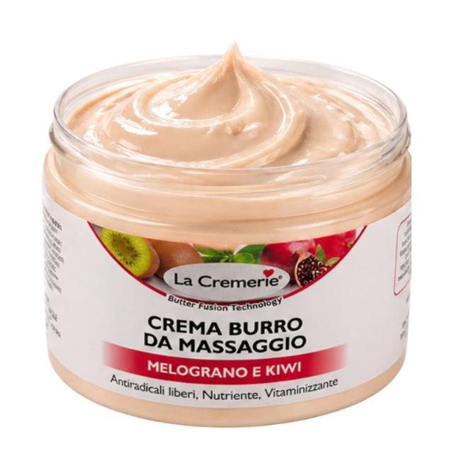 Crema burro da massaggio stimolante nutriente melograno e kiwi 500ml