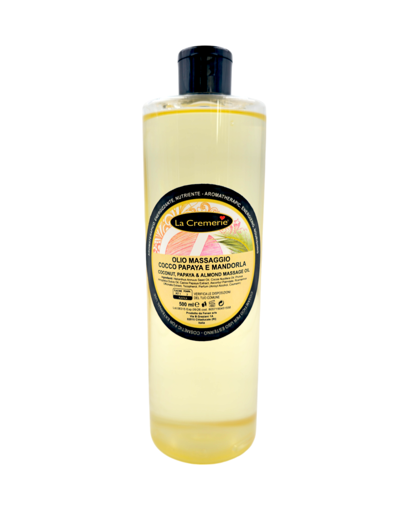 Olio massaggio Cocco, papaya & mandorla 500 ml