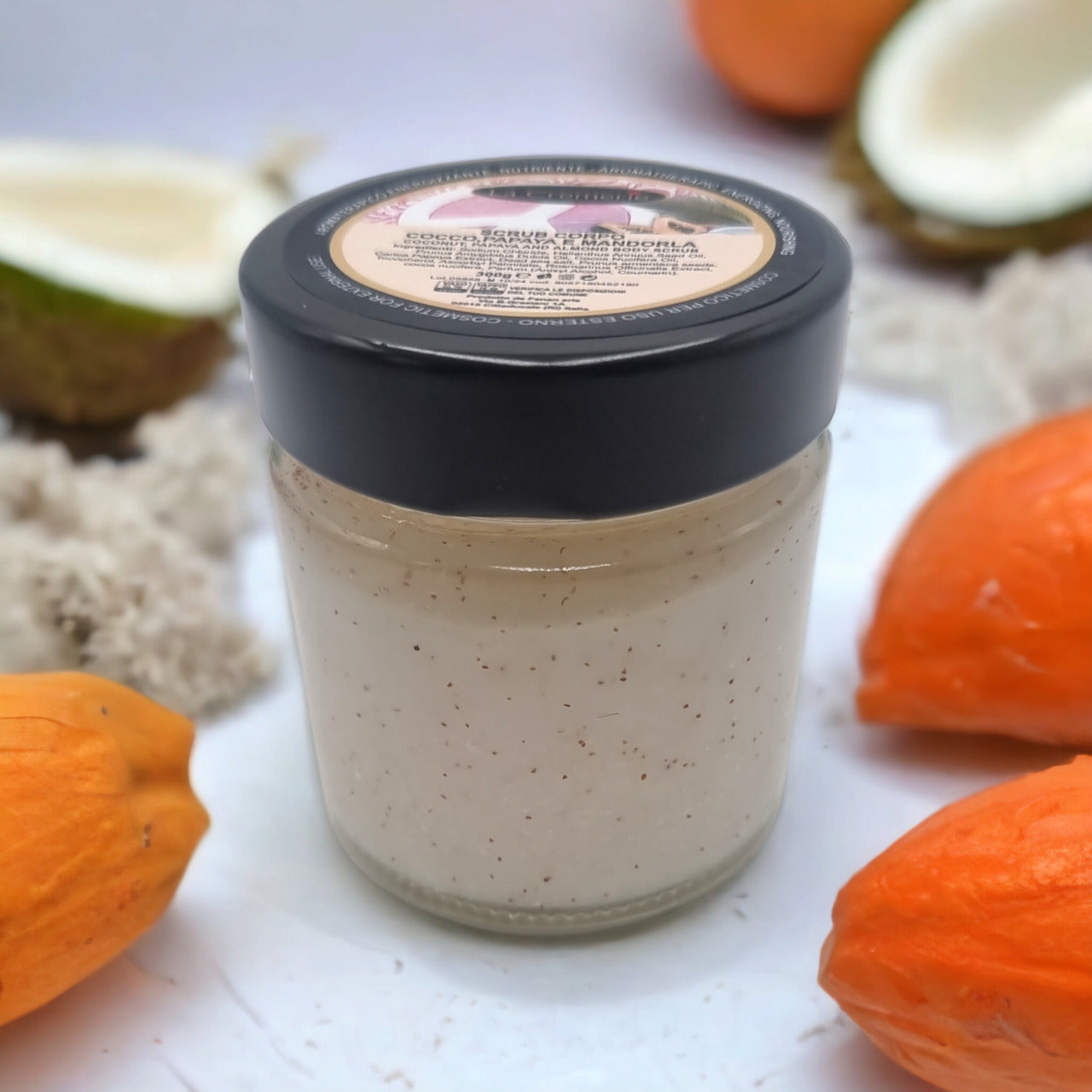 Scrub corpo Cocco, Papaya e Mandorla 300gr