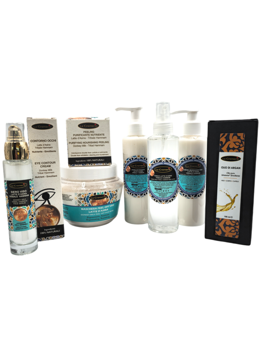 OFFERTA - Trattamento completo viso idratante nutriente latte d'asina tribale hammam