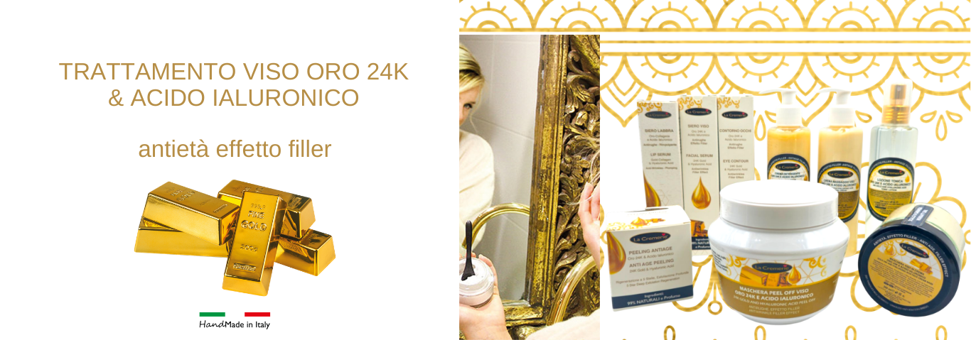Oro 24k e acido ialuronico - antirughe effetto filler