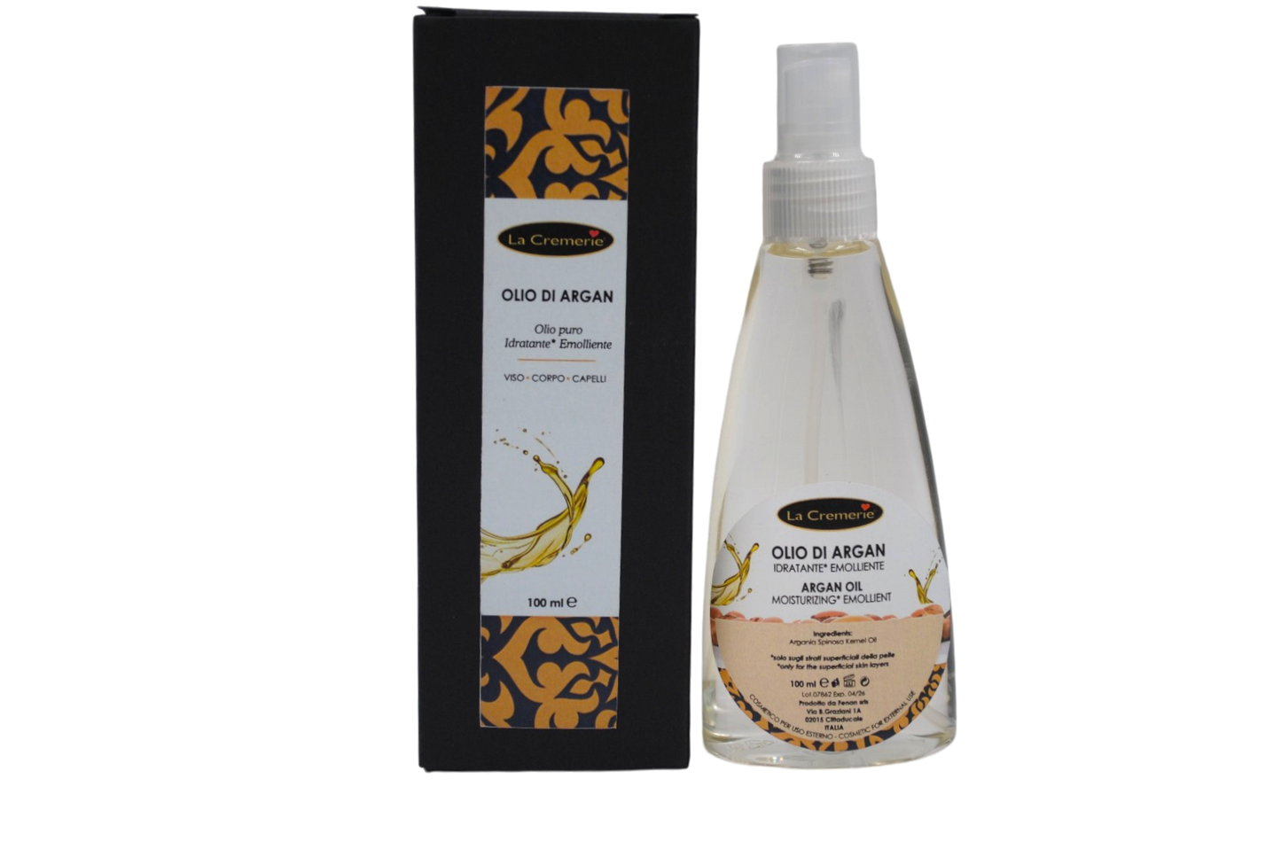 Olio di argan idratante emolliente 100ml