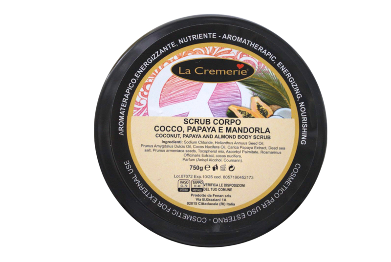 Scrub corpo Cocco, Papaya & mandorla 750 g