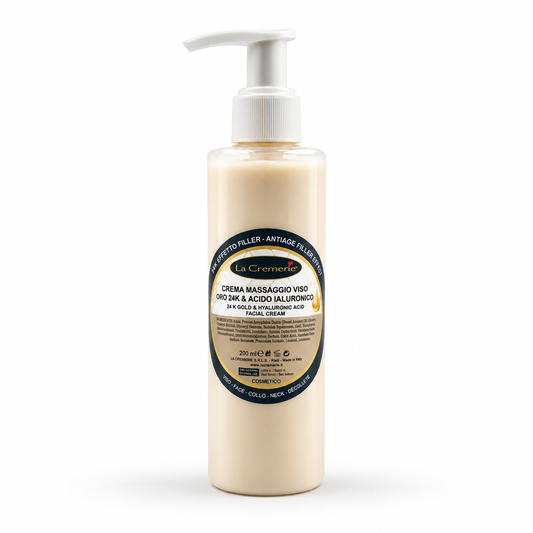 Crema massaggio viso Oro 24k & Acido ialuronico 200ml