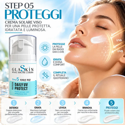 GLASKIN Daily UV Protect – Crema Viso Protezione Solare 50 ml