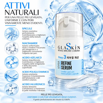GLASKIN Spicule Pore Refine Serum – Siero Viso Levigante 30 ml