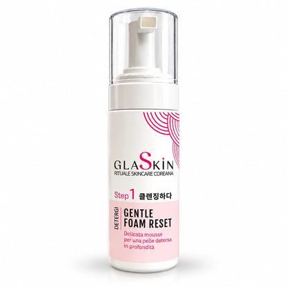 GLASKIN Gentle Foam Reset – Mousse Detergente Viso 150 ml