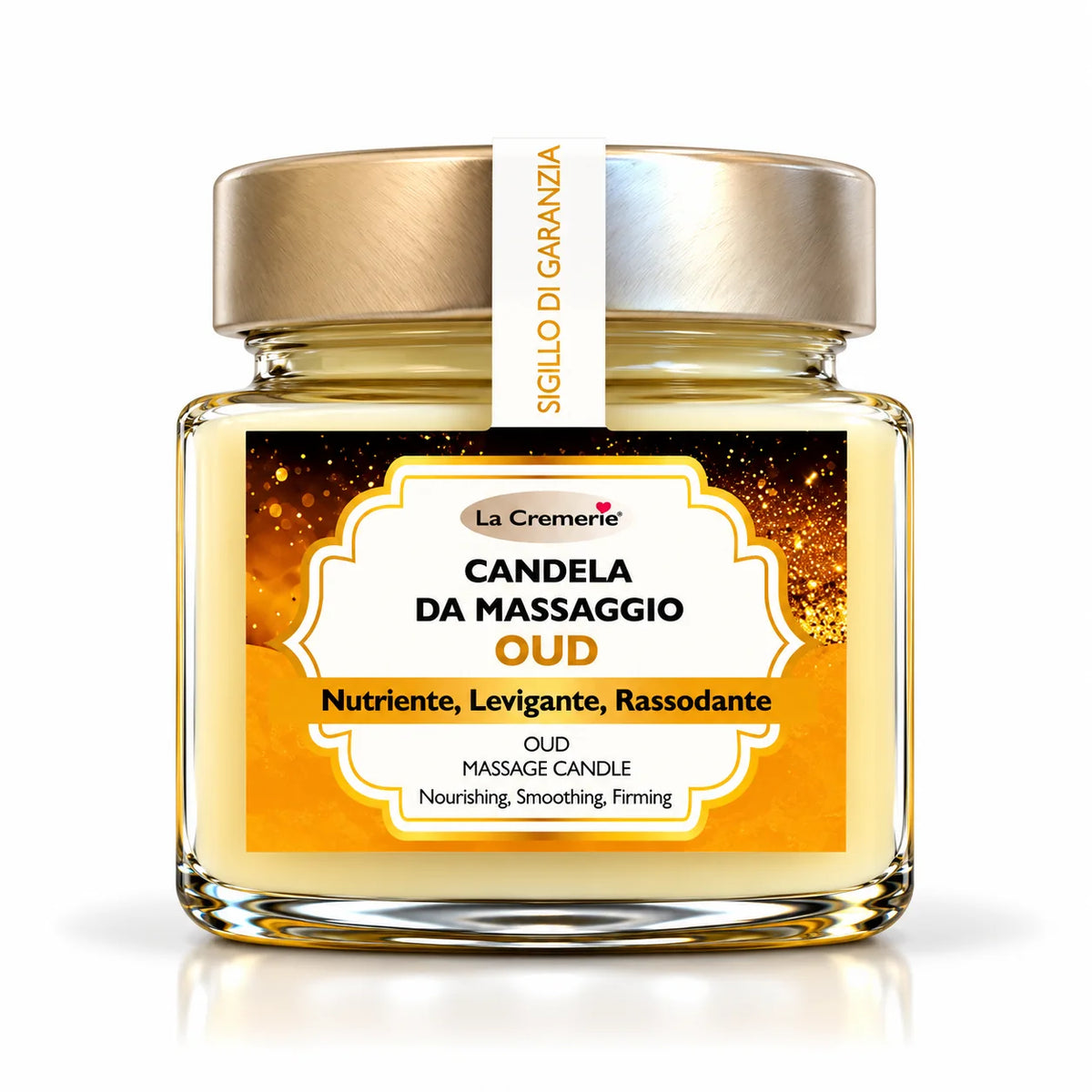 Candela da massaggio corpo Oud rassodante tonificante effetto compatto | 200 ml
