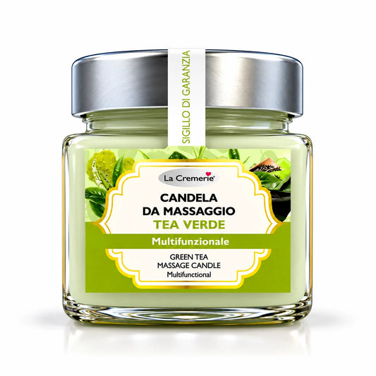 Candela da massaggio corpo Tè Verde & Vitamina E energizzante rilassante | 200 ml