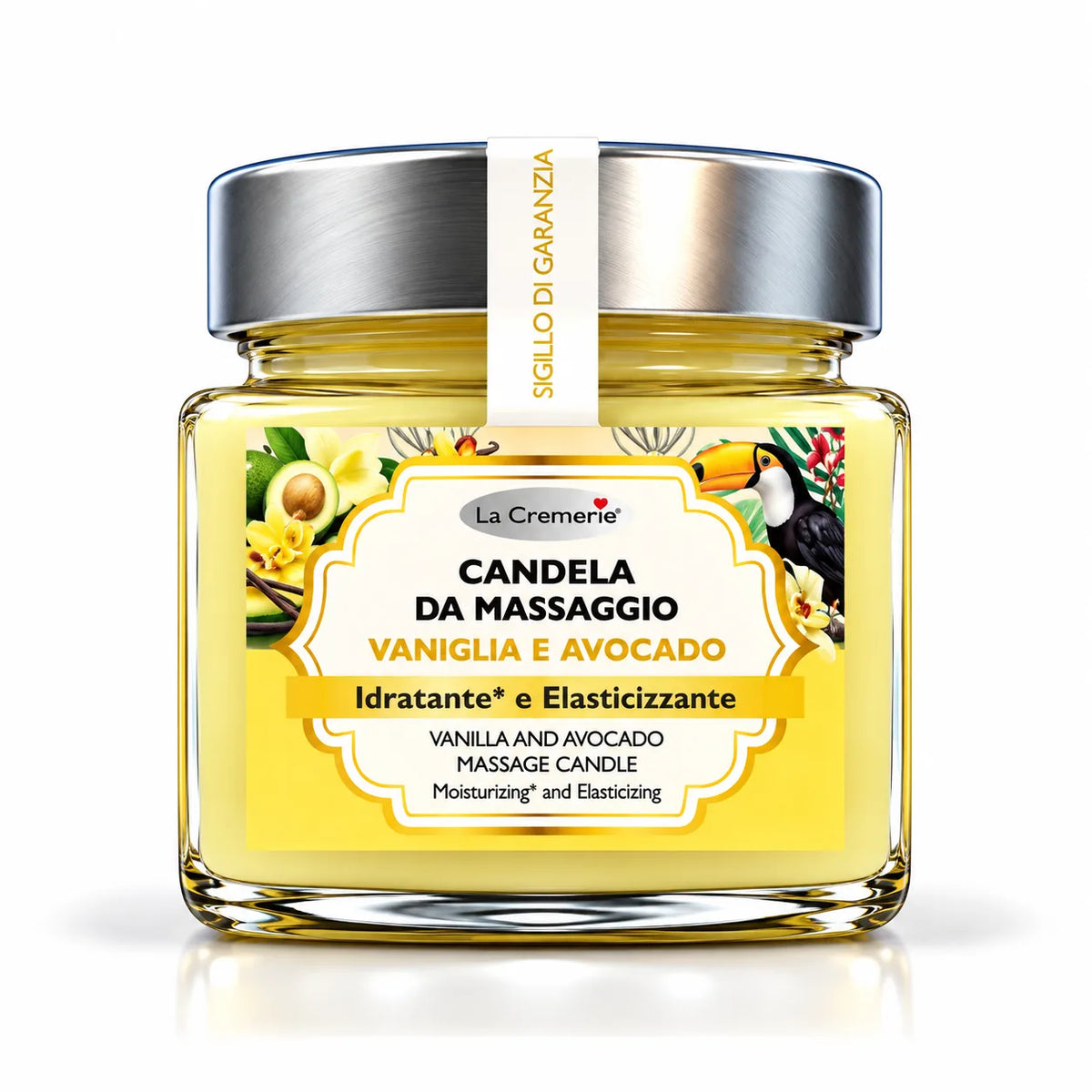 Candela da massaggio corpo Vaniglia & Avocado illuminante tonificante | 200 ml