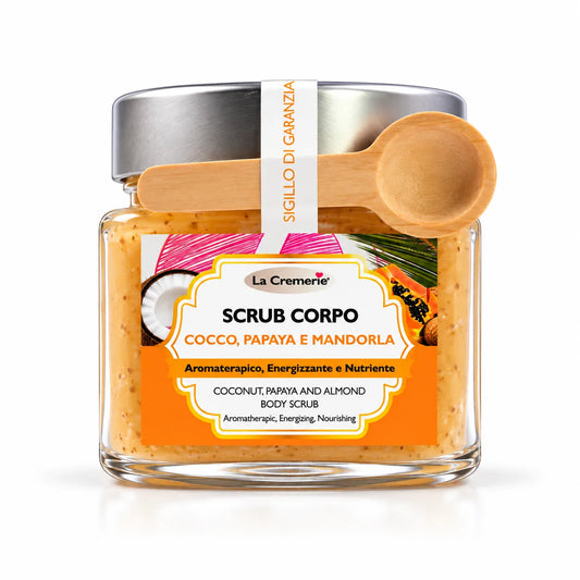 Scrub corpo Cocco, Papaya & Mandorla esfoliante nutriente illuminante | 300 g