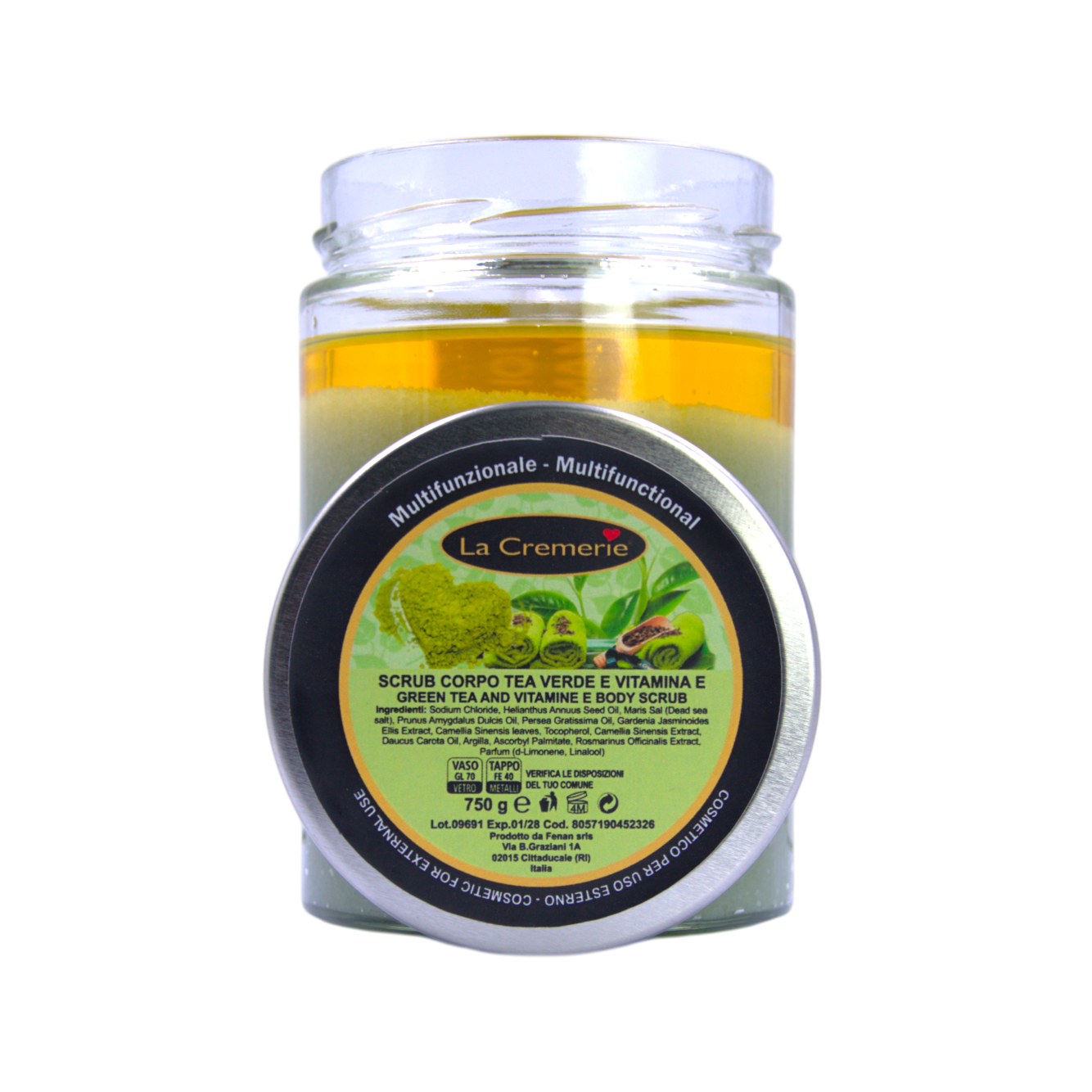 Scrub corpo Tea verde & Vitamina E 750gr
