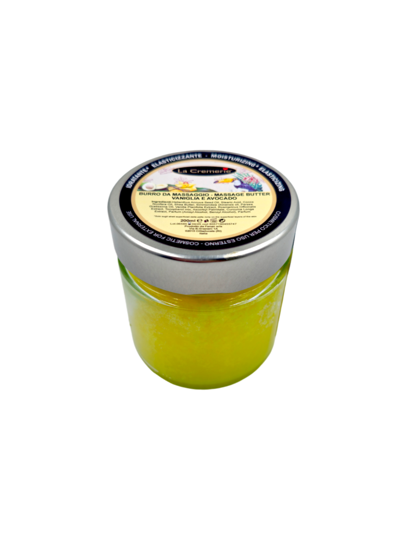 Burro da massaggio vaniglia e avocado 200ml