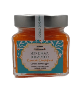 Candela da massaggio Seta e Rosa di Damasco 200ml