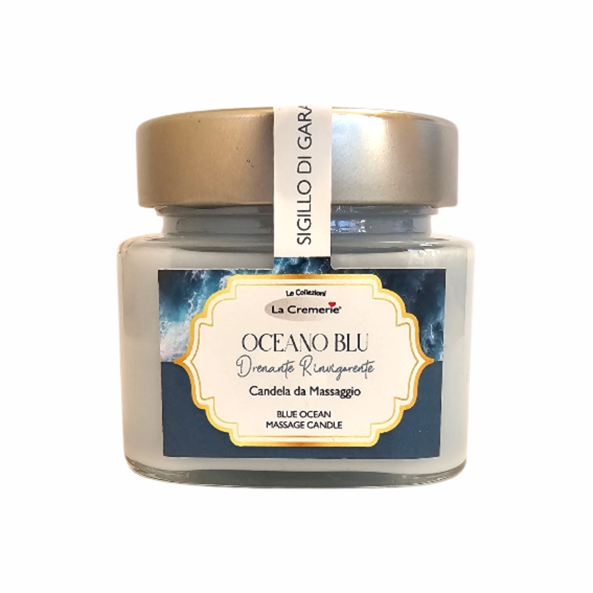 Candela massaggio corpo Oceano Blu drenante tonificante effetto leggero | 200 ml