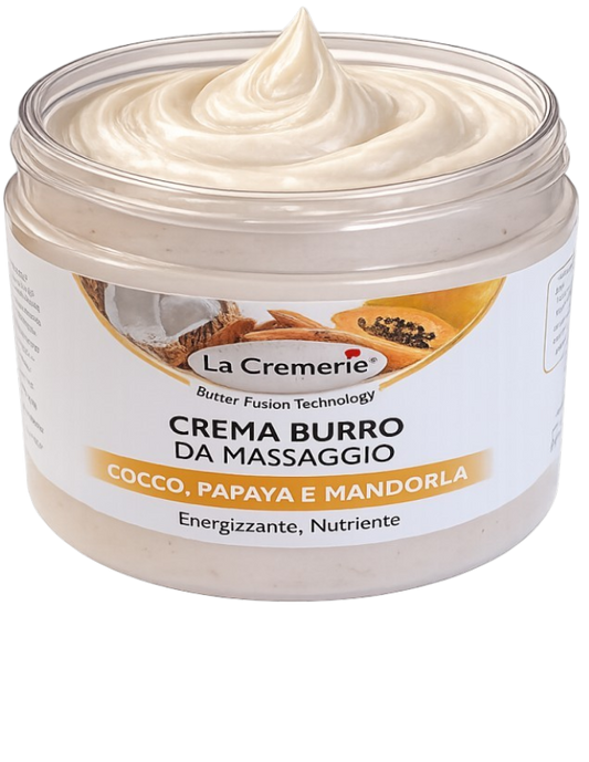 Crema burro da massaggio energizzante nutriente cocco papaya e mandorla 500ml