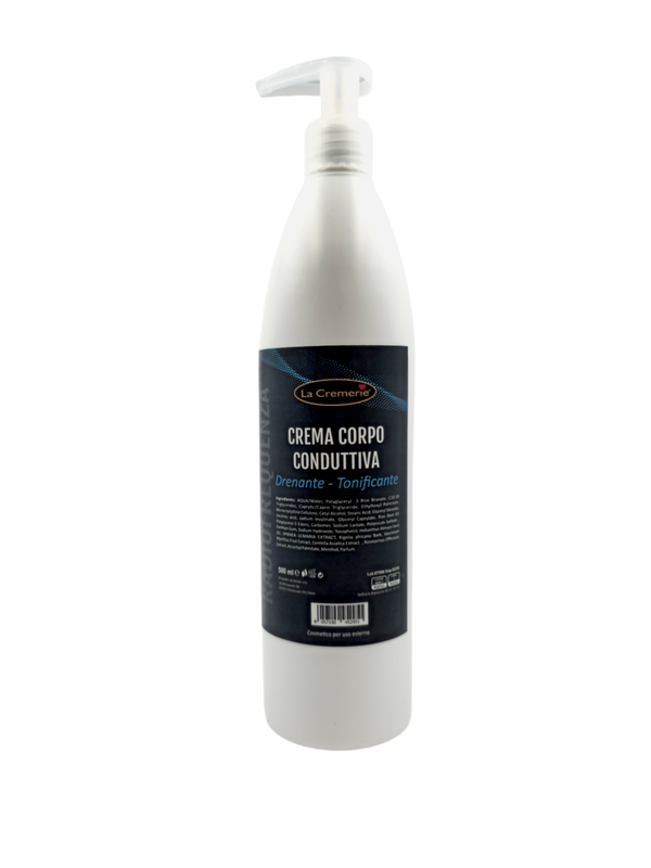 Crema corpo conduttiva drenante tonificante  per radiofrequenza 500ml