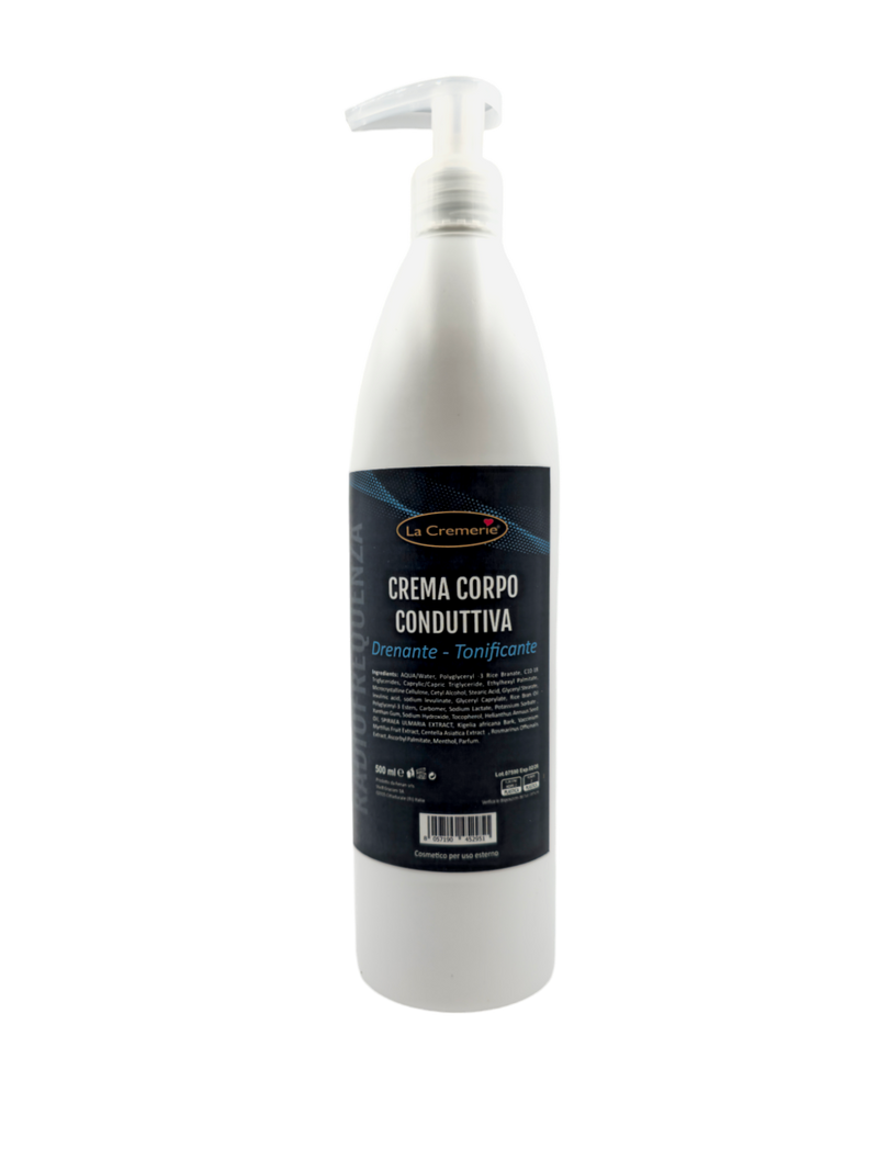 Crema corpo conduttiva drenante tonificante  per radiofrequenza 500ml