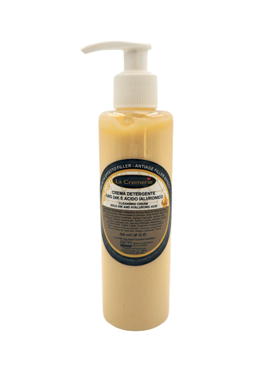 Crema detergente Oro 24k & Acido ialuronico 200ml