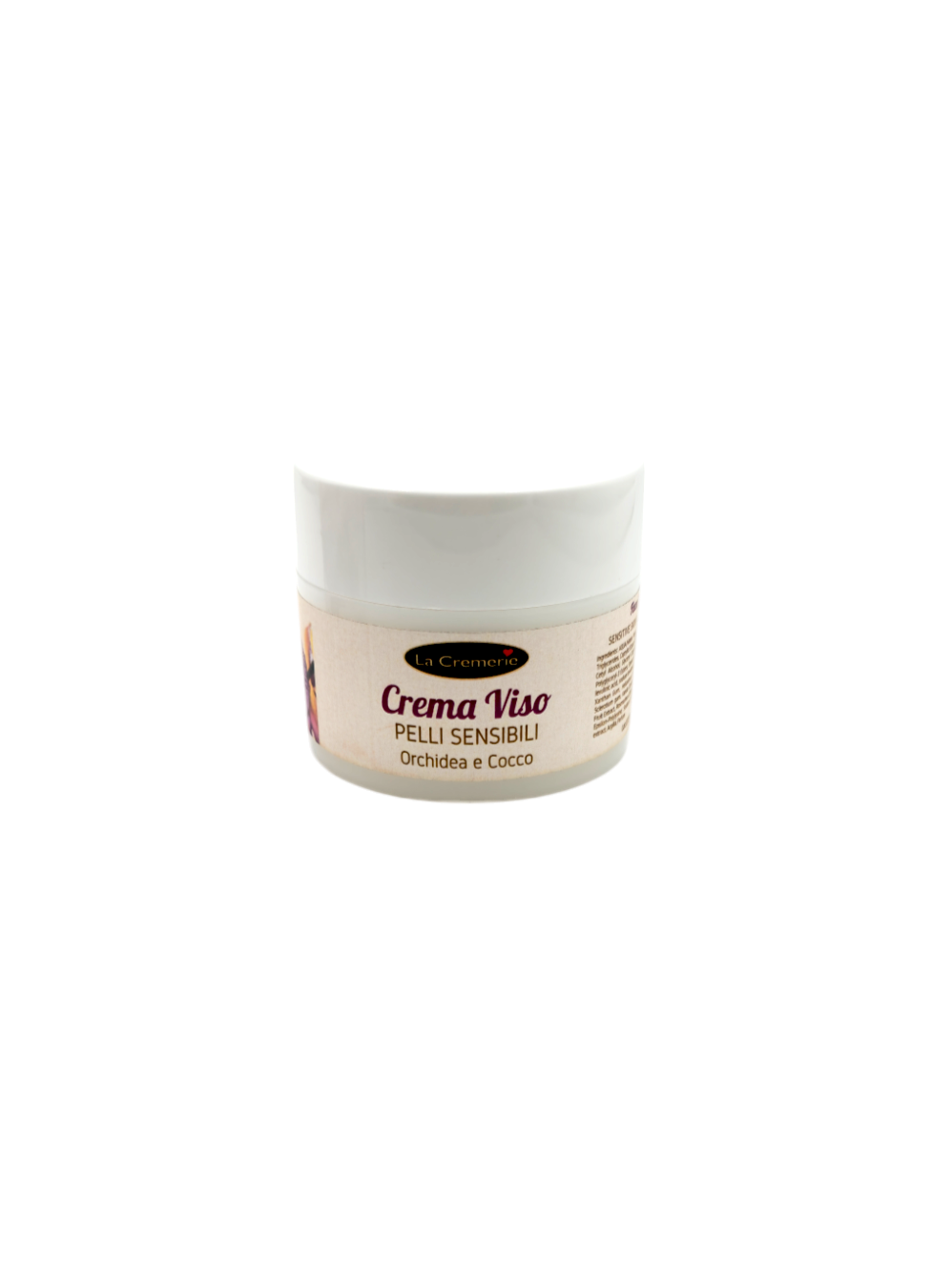 Crema viso per pelli sensibili orchidea e cocco 50 ml