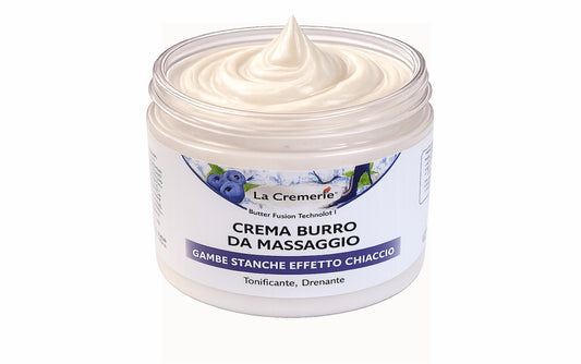 Crema burro da massaggio gambe stanche tonificante drenante effetto ghiaccio 500ml