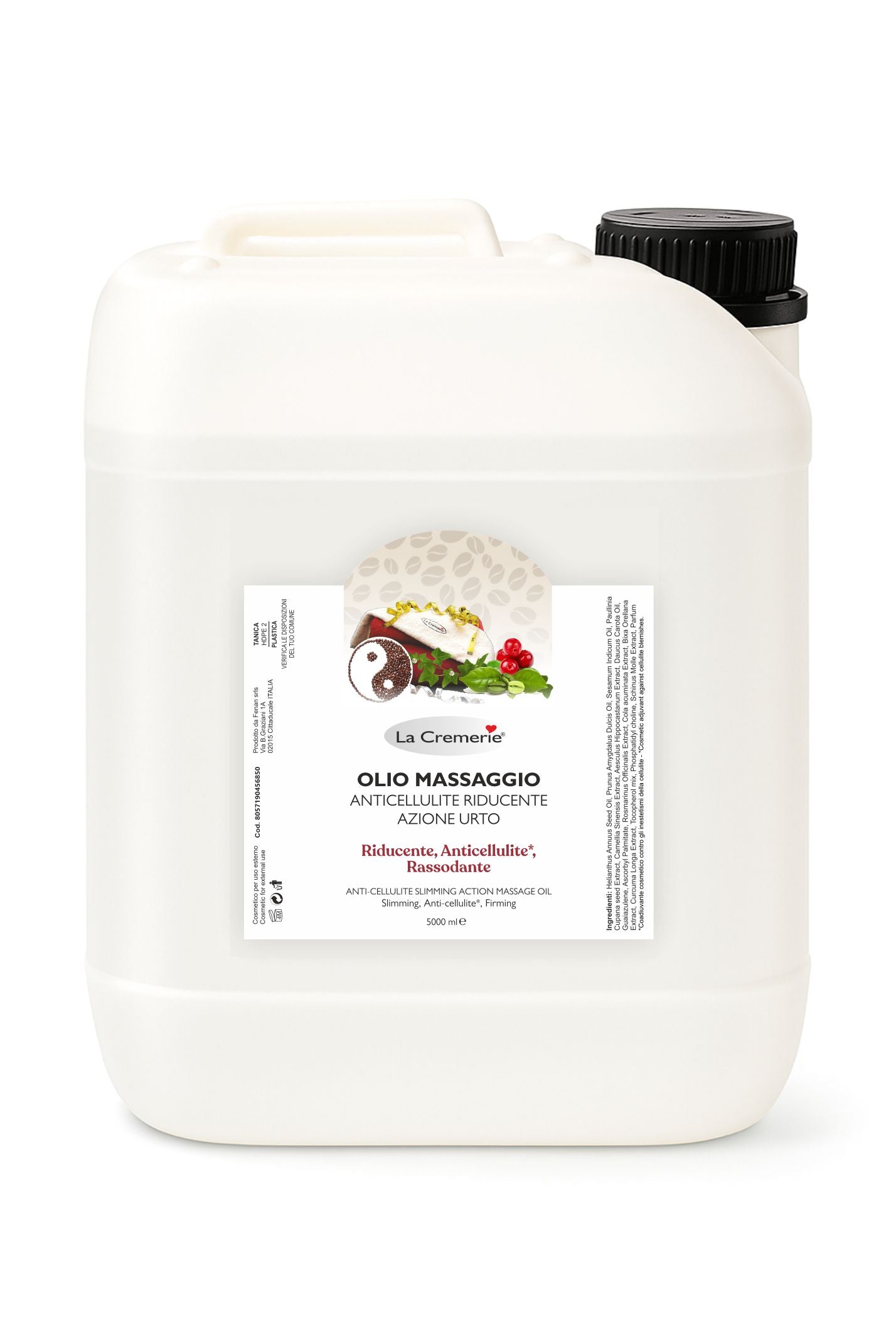 Tanica olio massaggio Riducente azione urto 5 litri
