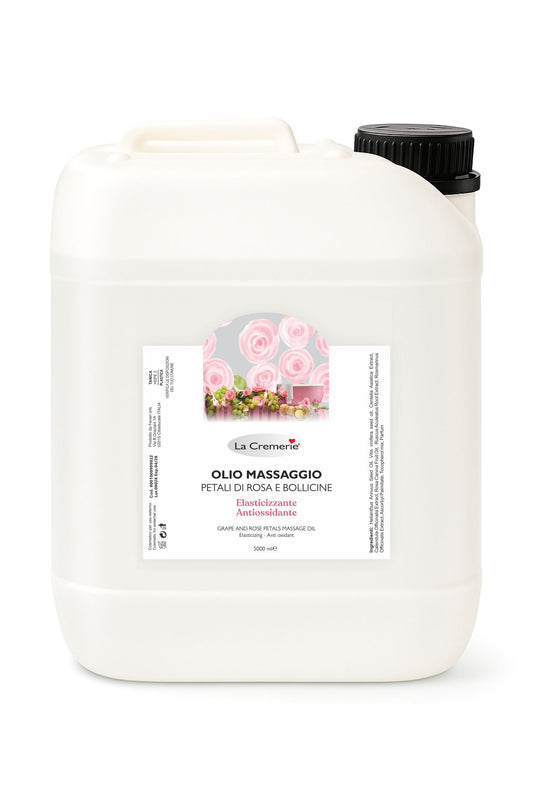 Tanica olio massaggio bollicine & Petali di rosa 5 litri