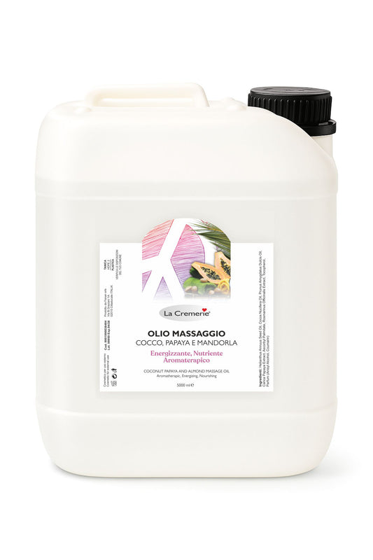 Tanica olio massaggio cocco, papaya e mandorla 5 litri