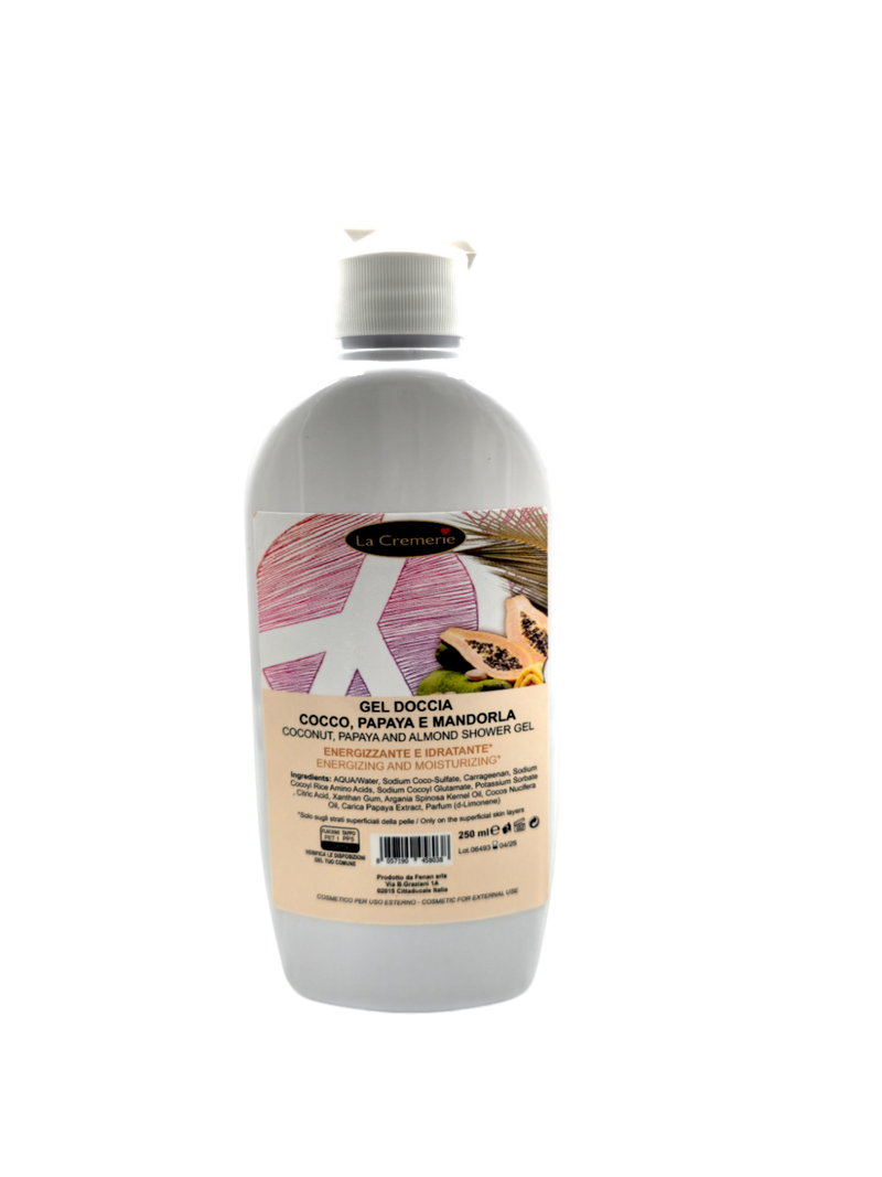 Gel doccia cocco papaya e mandorla 250ml