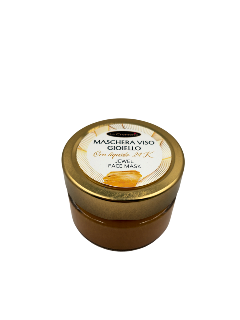 Maschera Viso Gioiello Oro liquido 24k effetto foglia d'oro 100ml