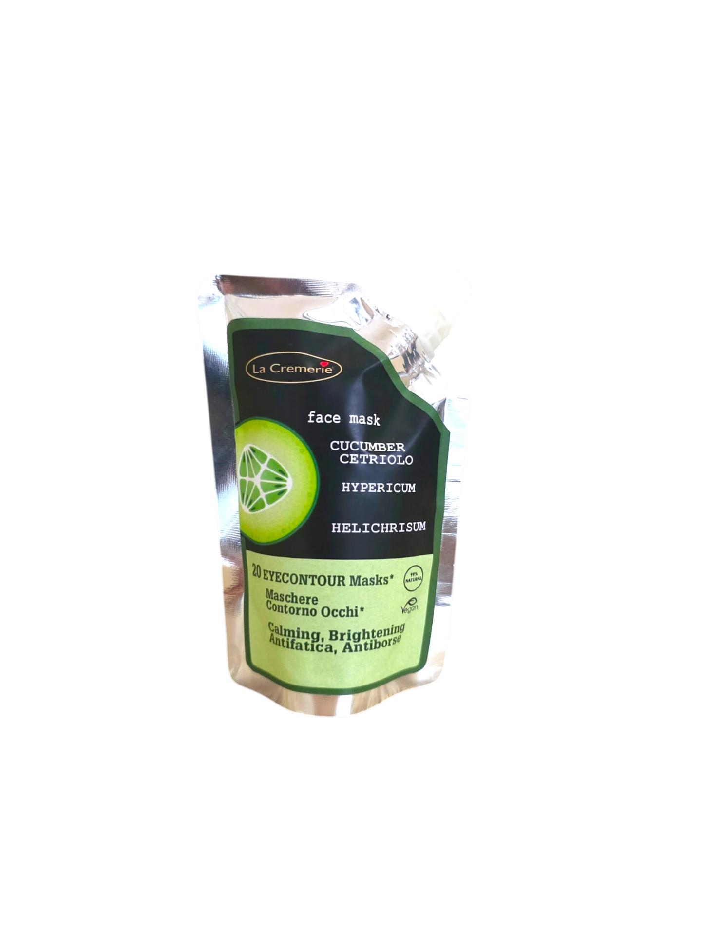 Maschera contorno occhi antifatica antiborse cetriolo iperico ed elicriso 80ml