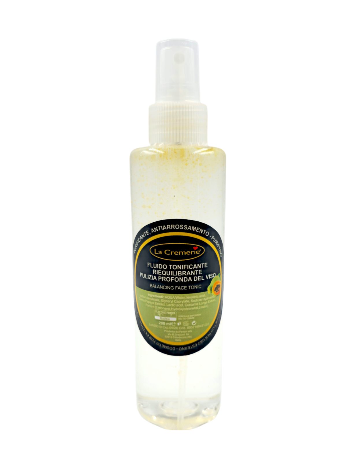 Fluido tonificante Riequilibrante Pulizia Profonda del viso 200ml