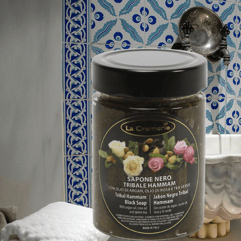 Sapone nero Tribale Hammam 200ml - La Cremerie