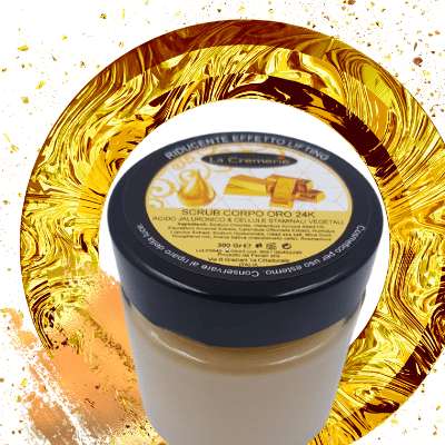 Scrub corpo Oro 24k Acido ialuronico 300 g - La Cremerie